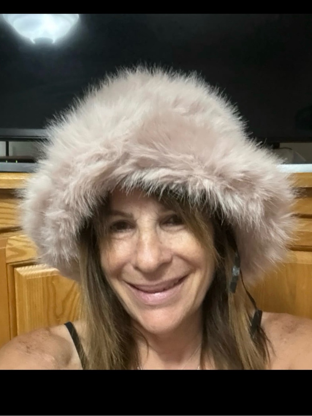 Faux Fur Bucket Hat - Blush Pink Women’s Accessory